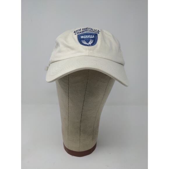 Vintage 65th Senior PGA Championship 2004 Slideback Hat Cream Embroidered Logo - Picture 2 of 10
